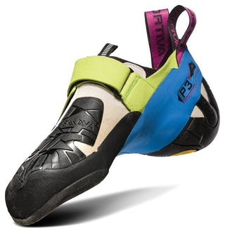 Load image into Gallery viewer, Skwama women's - apple green/cobalt blue, climbing shoes