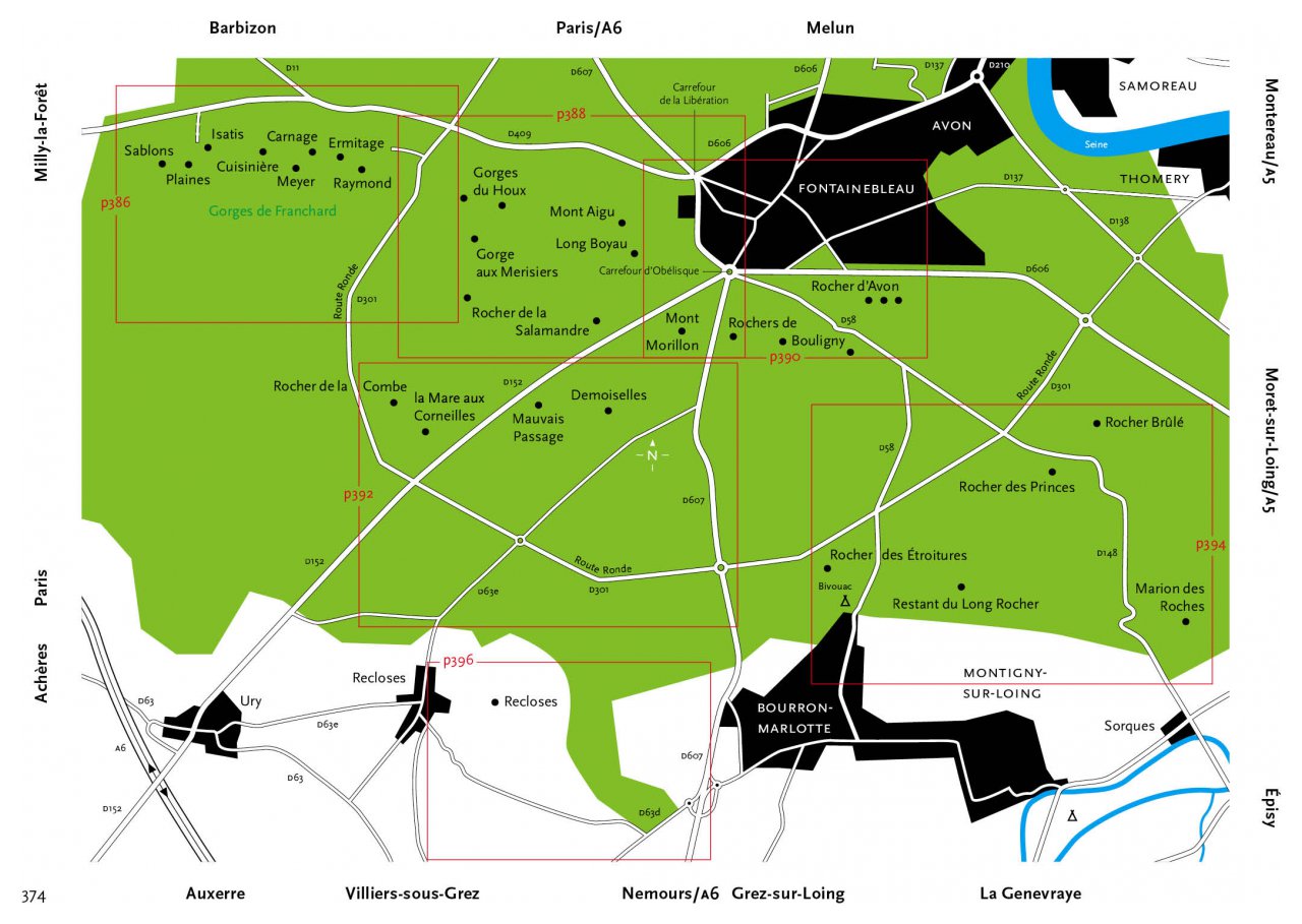 5+6 Central Fontainebleau (English), guidebook