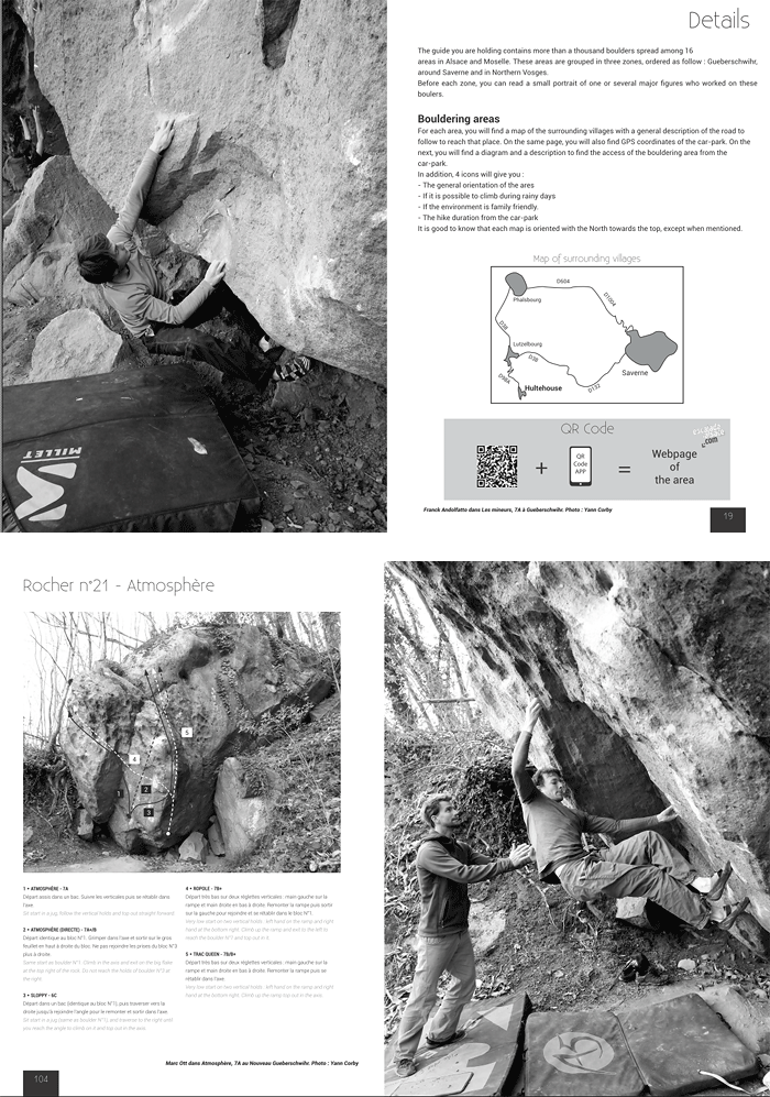 Sur les BLOCS de grès (2019), bouldering guidebook