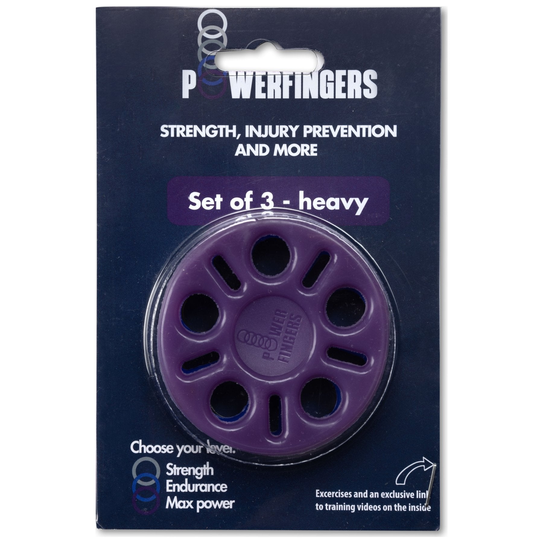 PowerFingers Set of 3 - Heavy, finger trainers