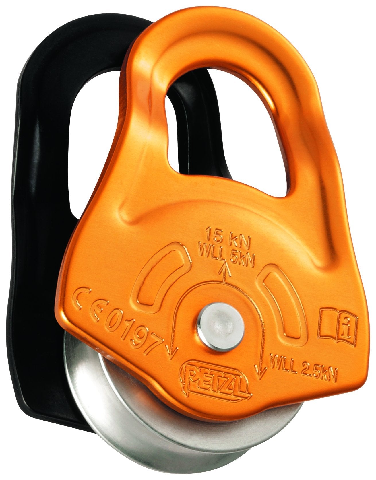 Partner, compact pulley with swinging side plates